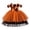 Orange, variant on xaweyi Toddler Girls Off Shoulder Halloween Tulle Dress, Floral Decor Color Block Tutu Costume Dress With Big Bow