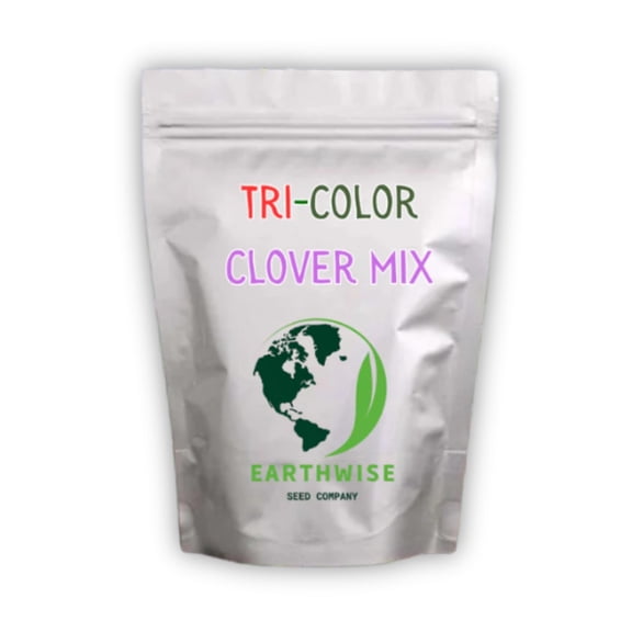 Earthwise Tri-Clover - Red, White, & Crimson Clovers - Alternative Lawn Seed - 1/2lb - Covers 1000sqft