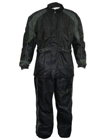 Xelement RN4764 Womens Black/Purple 2-Piece Motorcycle Rain Suit 5X-Large 