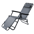 thumbnail image 3 of Tcbosik Chaise Lounge Chair Outdoor, Folding Portable Chair, Lightweight Camping Chair for Deck, Beach, Patio, Poolside, Grey, 3 of 9