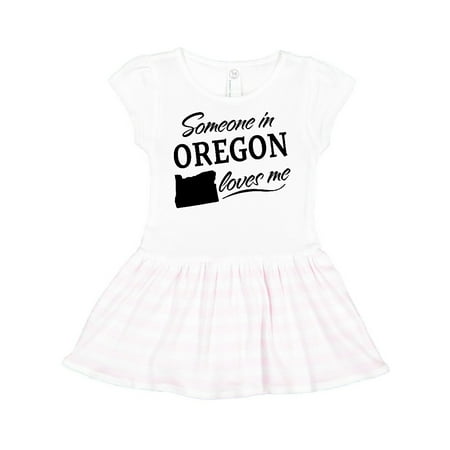 

Inktastic Someone in Oregon Loves Me Gift Toddler Girl Dress