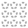 thumbnail image 4 of 50Pcs Croix Colorée Conception Cloches Décorations de Noël Décorations Suspendues Ornements, 4 of 7