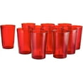 thumbnail image 3 of Winco Pebbled 12 Piece Plastic Glassware Set (Set of 12), Red, 3 of 4