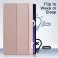 thumbnail image 5 of JETech Case for Samsung Galaxy Tab S9 Ultra 14.6-Inch, Translucent Back Tri-Fold Stand Protective Tablet Cover, Support S Pen Charging, Auto Wake/Sleep (Rose Gold), 5 of 7