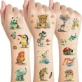 thumbnail image 2 of 26 Sheets Glitter Temporary Tattoos for Kids Adult, Watercolor Safari Animal Fake Tattoos for Birthday Party Favors Goodie Bags Stuffer Gift Bag Fillers, 2 of 9