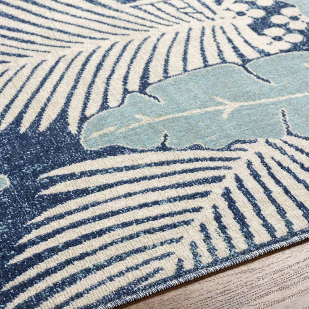 Livabliss Outdoor Rugs, 7x9 Bodrum Coastal Tan Area Rug for Patio, Porch, Deck, Backyard, Waterproof Indoor Outdoor Carpet (6'11" x 9')