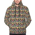 thumbnail image 2 of Bingfone Doodle Food Men's Drawstring Hoodie Long Sleeve Pocket Sweatshirts-X-Large, 2 of 6