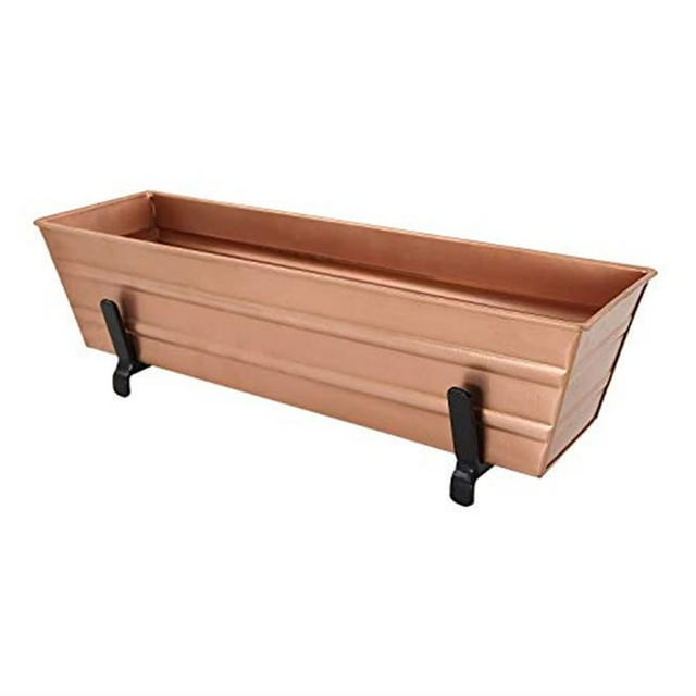Achla C08C-K6 2 x 6 Rampes Boîte à Fleurs avec Supports, Cuivre - Petit