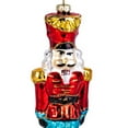 thumbnail image 2 of STP Goods Nutcracker Glass Christmas Tree Ornament 5.35" (13.5 cm) Christmas Ornament Christmas Tree Hanging Decoration Holiday Décor Xmas Hanging Ornament, Red Gold Blue, 2 of 2