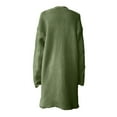 thumbnail image 4 of Yigetop Long Cardigans for Women Women Autumn and Winter Casual Knitted Cardigan Solid Color Mid Length Sweater Cardigan Coat Knit Cardigan Green L, 4 of 6