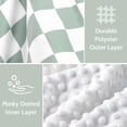 thumbnail image 7 of Infant car seat cover, ultra-soft and warm winter infant car seat cover, infant car seat cover with peephole, nursing cover car seat sunshade, green checkered pattern., 7 of 7
