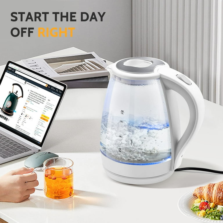 Electric Kettle - 1.7L Hot Water Boiler - Glass Tea kettle with