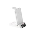 thumbnail image 1 of Alarm Clock 4 In 1 Folding QI Fast Wireless Charger Pad Station For Watch Phone Earphone ,Sleep-Friendly, 1 of 7