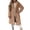 Khaki, variant on Women Long Fuzzy Teddy Coat Lapel Button Front Cotton Blend Sherpa Overcoat Warm Winter Layering Outerwear 1 Piece S-XXL Plus Size Friendly