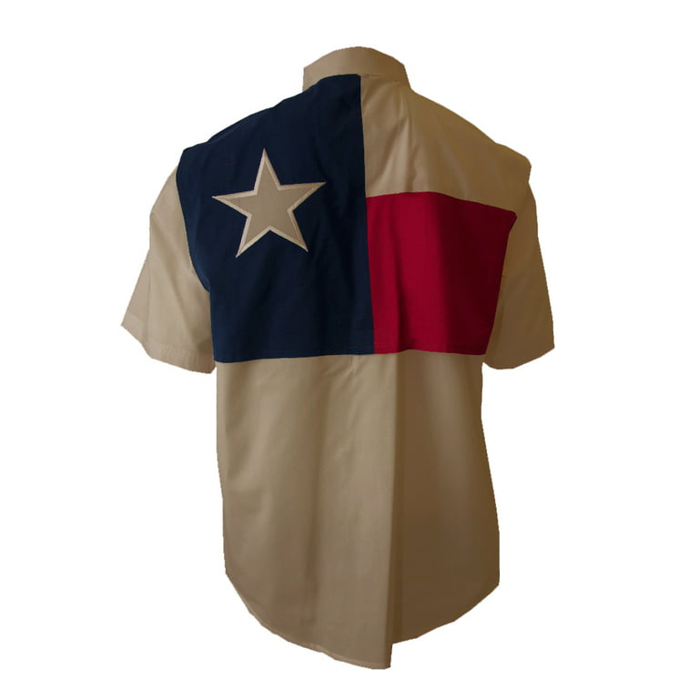 Tiger Hill Men's Texas Flag Fishing Shirt Short Sleeves