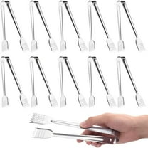 10 Pack Buffet Tongs,Stainless Steel Serving Tongs Serving Utensils 7Inch