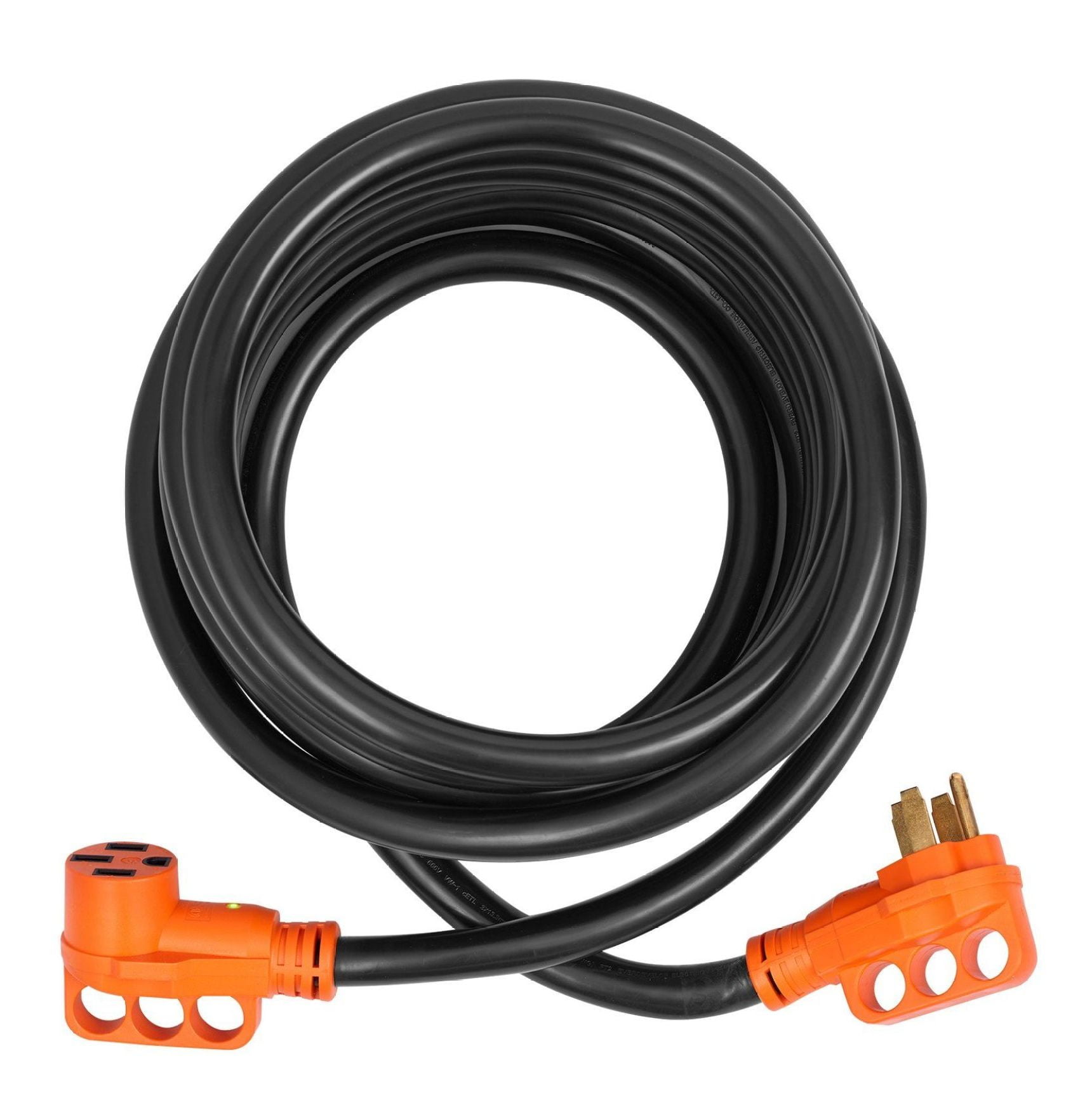 50 Amp RV Extension Cord 15ft, Heavy Duty STW RV Power Cord, NEMA 14-50P to 14-50R, LED Handle, 15A Adapter, for RVs Campers Generators