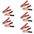 thumbnail image 1 of HUGFEGWE 10Pcs 30A Heavy-Duty Insulated Alligator Clips,Battery Crocodile Electrical Test Clamps,Battery Charger Clamp for Car Auto Vehicle Boat Red and Black U2536-18348, 1 of 9