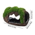 thumbnail image 3 of Cififendec Resin Moss Wine Barrel Aquarium Ornament, 3.15"×2.76", Simulated Fish Hideout Cave Decor for Betta Shrimp Reptile Tank Landscape Decoration, 3 of 5