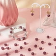 thumbnail image 4 of 1 Box 120Pcs 10mm Pave Disco Ball Beads Fuchsia Rhinestone Bead Bulk Small Polymer Clay Glass Pink Purple Round Charms Crystal Diamond Pen Bead for Jewelry Making DIY Necklace Bracelet Women DIY, 4 of 5