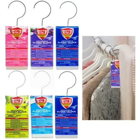 6pc Closet Deodorizer Moth Shield Air Freshener Scent Fragrance