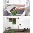 thumbnail image 5 of Spring Leaves Kitchen Dish Towels for Drying Dishes Set of 2, Pastoral Garden Botanical Brown Wooden Waffle Weave Microfiber Hand Tea Bathroom Towels Quick Dry & Absorbent Towel 15.7x23.6, 5 of 7