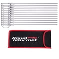 thumbnail image 1 of Royal Gourmet TS1601 Brochettes de Kebab 12 Pcs pour Grillades, Brochettes Réutilisables en Acier Inoxydable de 13 Pouces, Inclut une Pochette de Rangement, Argent, 1 of 4