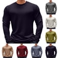 thumbnail image 1 of Chandail à Manches Longues pour Hommes - Col Rond Décontracté en Polyester pour Automne Hiver, 1 of 9