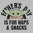 thumbnail image 2 of Girl's Star Wars: The Mandalorian Grogu Father's Day is for Naps & Snacks  Graphic Tee Athletic Heather X Large, 2 of 5