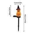 thumbnail image 2 of Solar Powered Pumpkin Festival Party Cute Halloween Faces Terrifying Atmosphere Decorative Lights Ground Plug Lights Halloween Decorations Indoor (Orange), 2 of 7