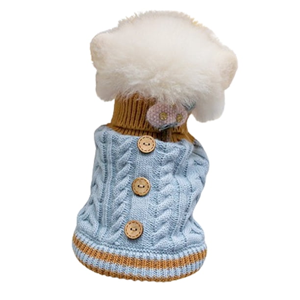 Chaqueta elegante del suéter del perro Greeniant ropa cómoda y caliente invierno azul XL