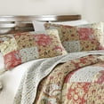 thumbnail image 2 of Chezmoi Collection Leslie 3-Piece Floral Patchwork Reversible 100% Cotton Vintage Washed Quilt Set, Queen, 2 of 9