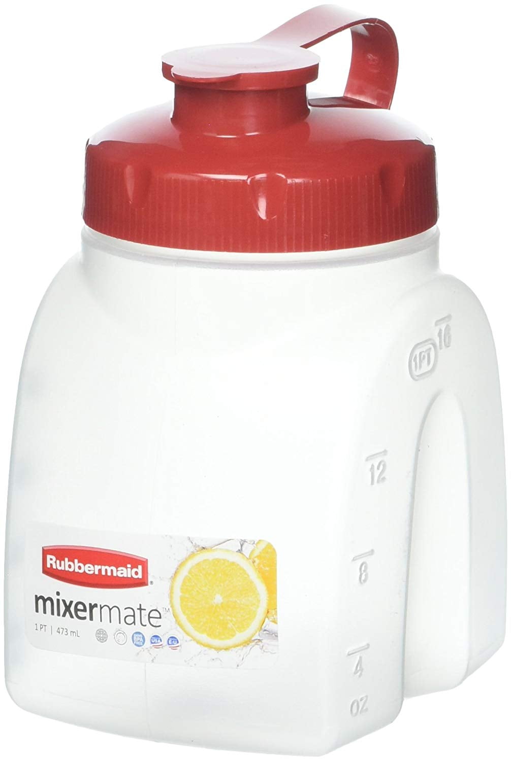 Rubbermaid 2025226 MixerMate Servin Saver 1 Pint Bottle 1 Pack how-to-convert-1-pt-to-fl-oz