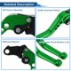 thumbnail image 4 of Palancas de freno de embrague cortas únicas para Honda CBR500R 2013-2021, palanca de freno ajustable en 6 velocidades, aleación de aluminio verde, 1 par, 4 of 7