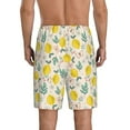 thumbnail image 3 of Naloa Flowers and Butterflies Men's Short Pajama Pants, Lounge Comfort Shorts with Elasticized Waistband and Side Pockets - X-Large, 3 of 9