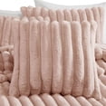 thumbnail image 4 of Sieno 4pc Queen Comforter Set, Pink Faux Fur, Micro Mink Backing, 4 of 6