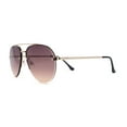 thumbnail image 3 of Mens Half Rim Double Bridge Tear Drop Pilot Metal Rim Sunglasses Gold Brown Smoke, 3 of 4