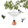 thumbnail image 4 of Btomtd Windproof and Rainproof Hanging Bird Feeder, Outdoor Garden Bird Bath with Protective Hood, All Weather Courtyard Bird Feeders for Outdoors, Gray, 4 of 9