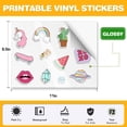 thumbnail image 3 of miduoudo-30 PCS Sticker Paper for Inkjet Printer, Printable Vinyl Sticker Paper Dries Quickly Vivid Colors, 8.5"x11" Tear Resistant Printable Vinyl, Glossy White, Inkjet & Laser Printer, 3 of 4