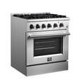 thumbnail image 4 of Forno Marco 30-Inch Dual Fuel Range, Stainless Steel, 4 Burners, 37,000 BTU, True Convection Oven, Energy Efficient, 4 of 5
