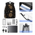 thumbnail image 4 of Disketp Gold Glitter Pineapples Mochila Ligera Clásica con Múltiples Bolsillos, Mochila Casual para Hombre y Mujer, Ideal para Escuela, Trabajo y Viajes, 4 of 6
