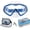 Azure Blue, variant on Diving Mask, Adults Swimming Goggles with Nose Cover, Anti-Leak Adult Snorkel Mask, Wide View Swim Goggles with Fabric Strap and Ultra Clear PC Lens