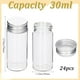 thumbnail image 2 of 24 frascos pequeños con tapa de rosca de aluminio, mini frascos de vidrio de 30 ml, viales de vidrio, frascos pequeños con cuentas de vidrio, botellas selladas de vidrio transparente., 2 of 9