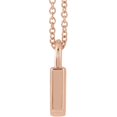thumbnail image 2 of Auriga Fine Jewelry Mother's Day Gift 14k Rose Gold Engravable Lock 16-18" Necklace for Women, 2 of 5
