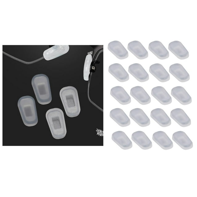 10 pares de anteojos de silicona suave, gafas de sol, almohadillas para la nariz, cubiertas antideslizantes S Colcomx Almohadillas nasales para gafas