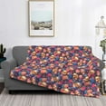 thumbnail image 2 of Naloa Skull colorful daisy Flannel Blankets - Thick and Warm Blanket for Winter, Soft Fuzzy Plush King Blanket for All Seasons40"x30", 2 of 6
