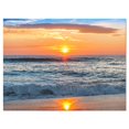 thumbnail image 3 of Design Art Beautiful Sunrise Over the Horizon Modern Beach Photographic Print on Wrapped Canvas, 3 of 5