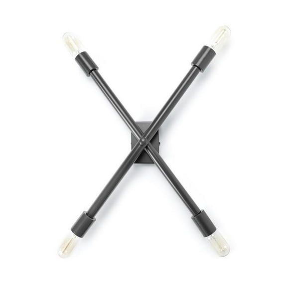 Mercana Furniture Xendi 4x25 Black Toned Metal Sputnik Wall Sconce