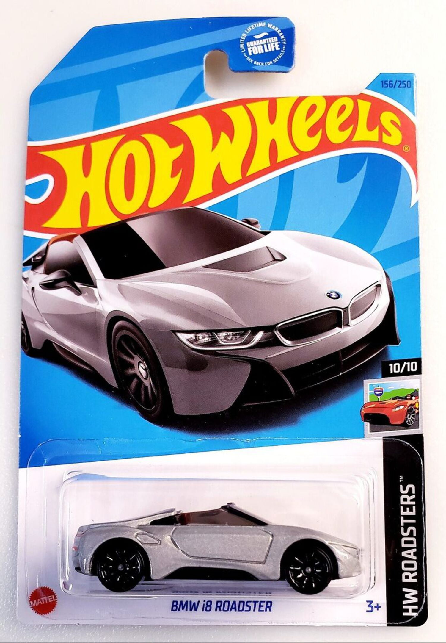 Mattel Hot Wheels 2023 BMW i8 Roadster, Silver Die-Cast