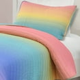 thumbnail image 4 of Rainbow Ombre Quilt Rainbow/Turquoise 2Pc Set Twin/TwinXL, 4 of 8